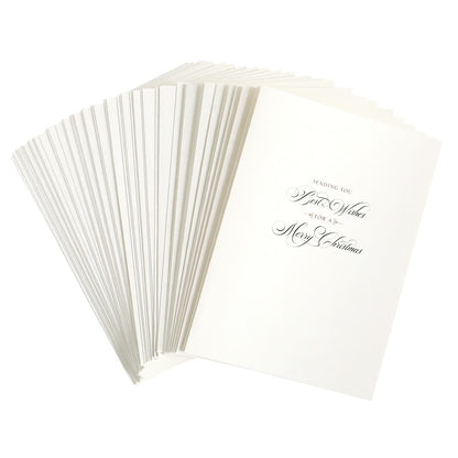 a stack of white cards with a white envelope.
