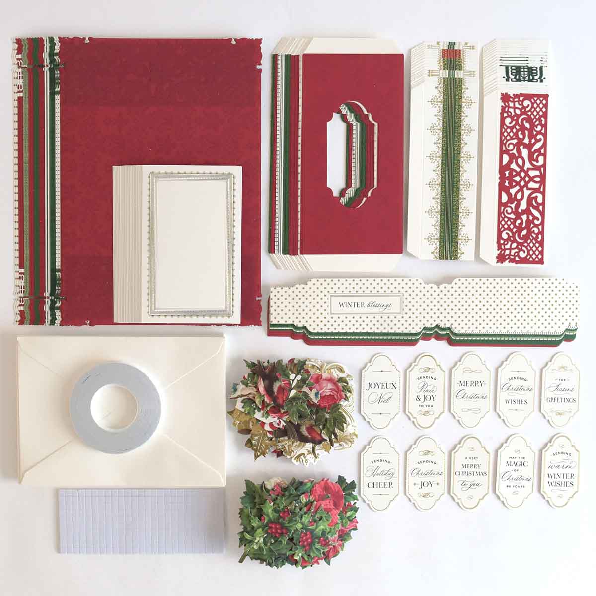 a white table topped with lots of cards and envelopes.