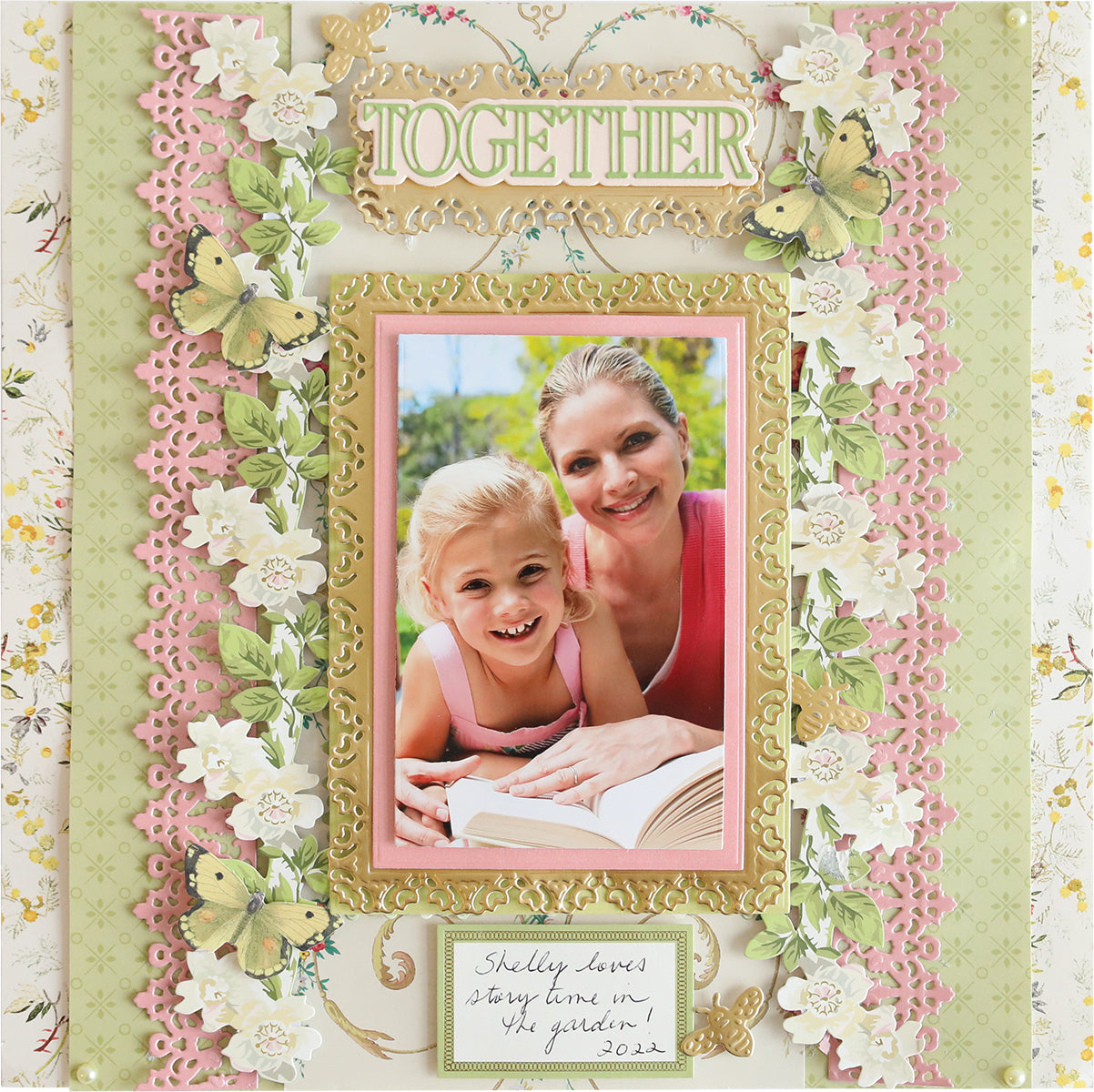 a picture frame with a picture of a woman and a child.