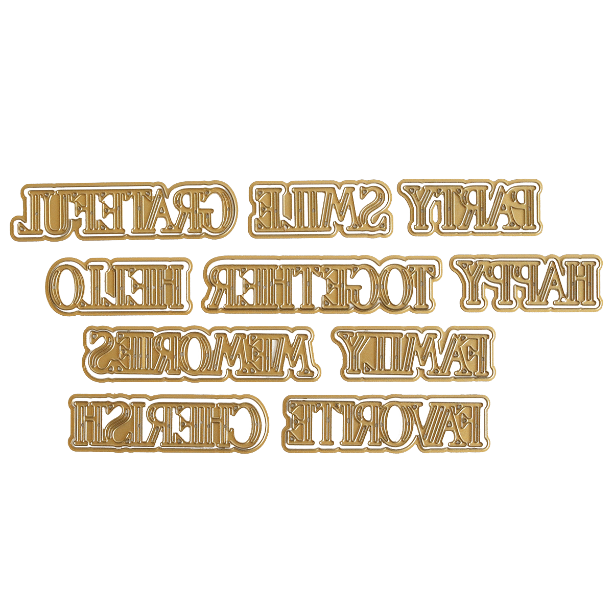 a green background with gold lettering that says, early smile grateful happy together hero family.