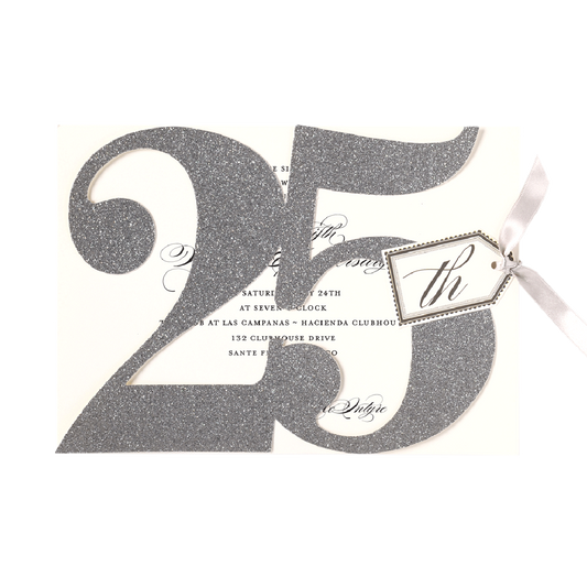 a wedding card with the number twenty two.