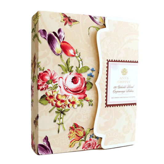 a box with a floral design on it.