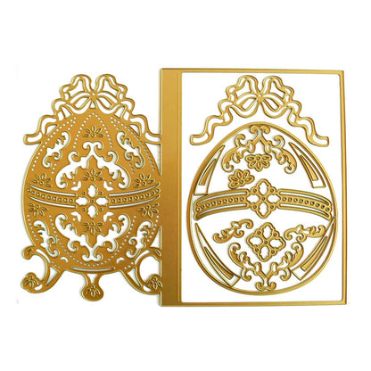 a card with a golden design on it.