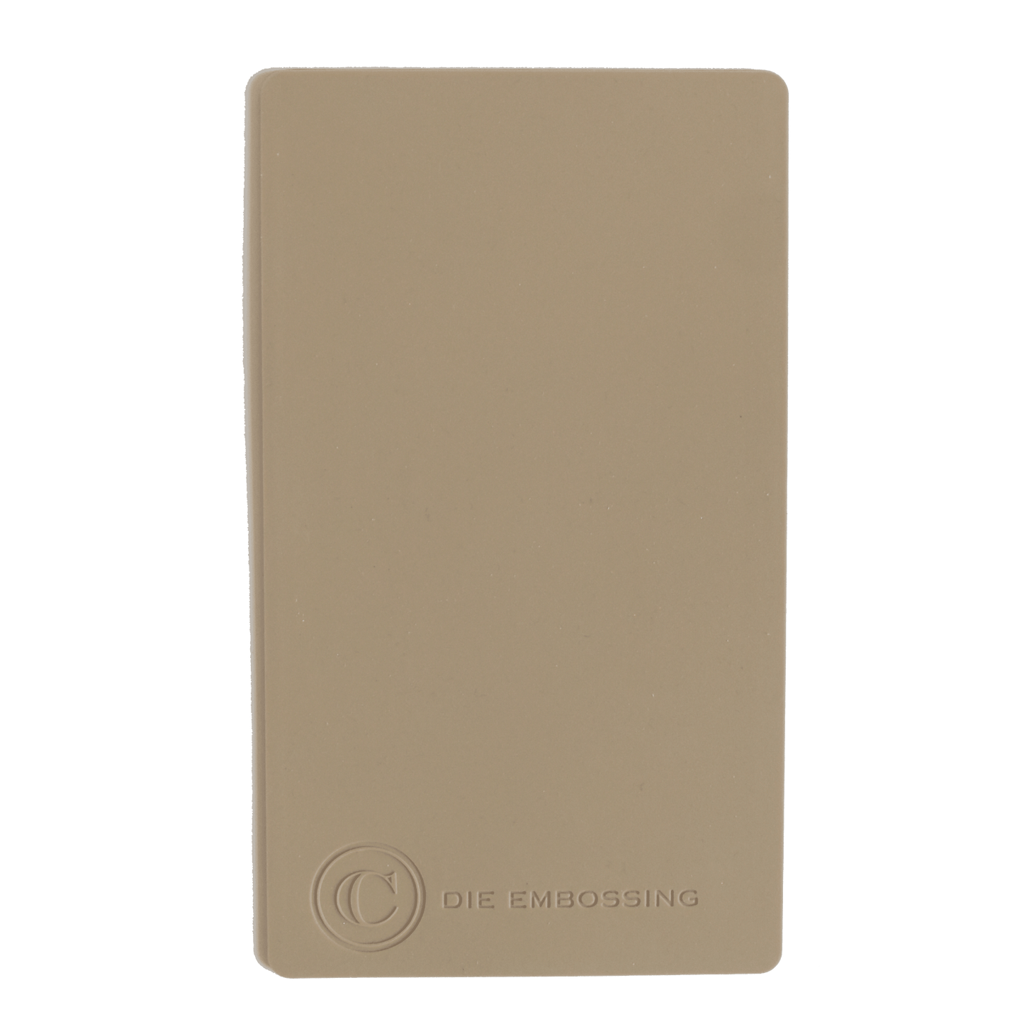 a beige notebook with the word die embossing on it.