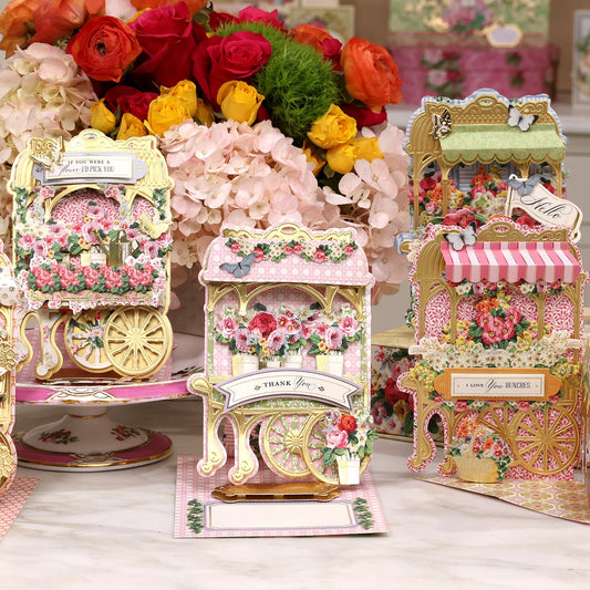 a table topped with lots of different types of cards.