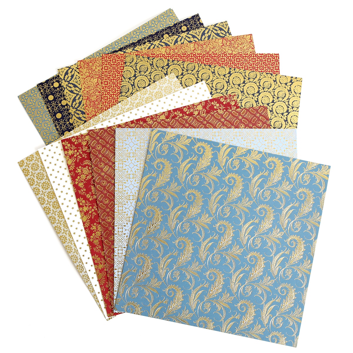 a variety of different colors of paper on a white background.