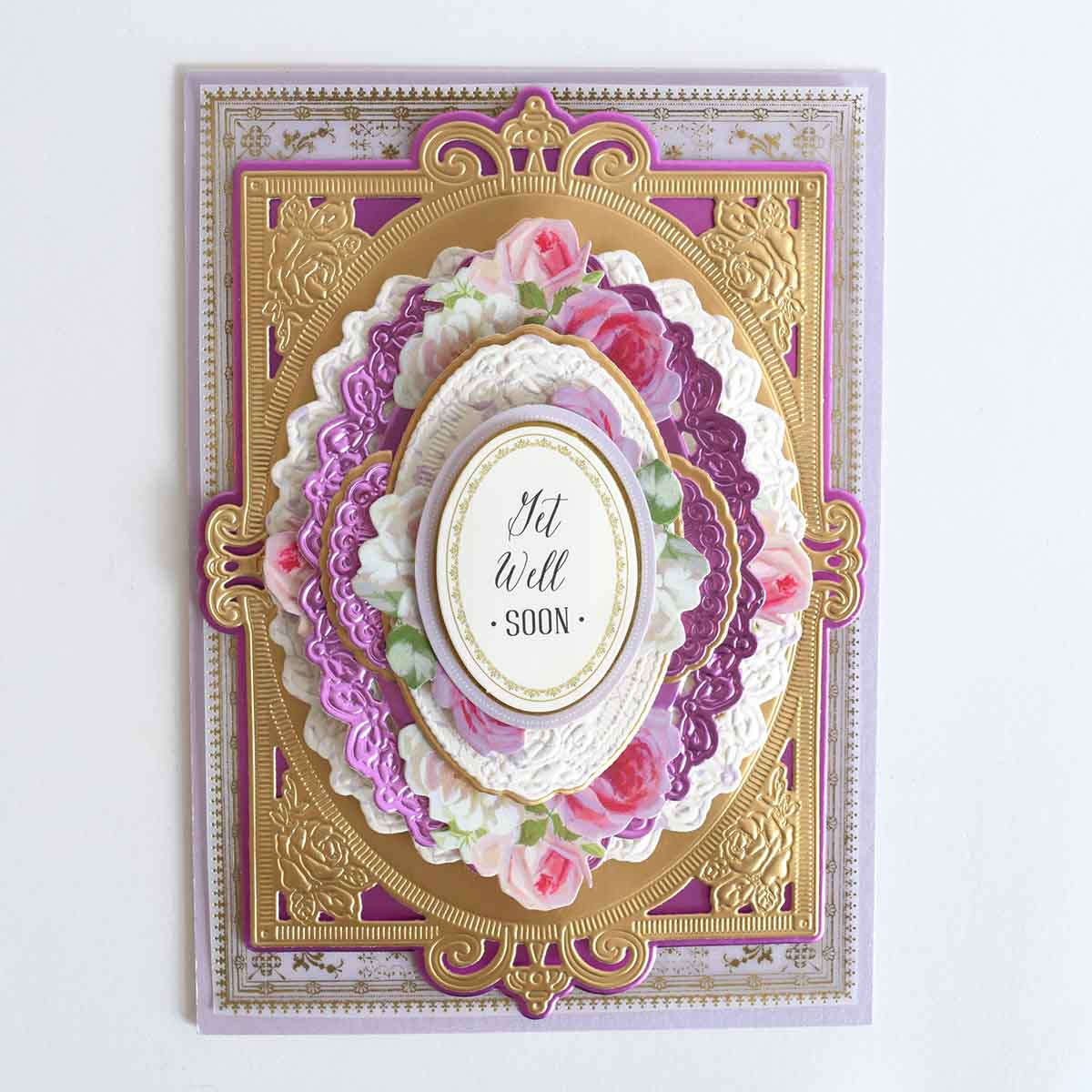 a close up of a card on a wall.