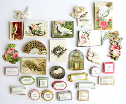 a white wall covered in lots of different types of cards.