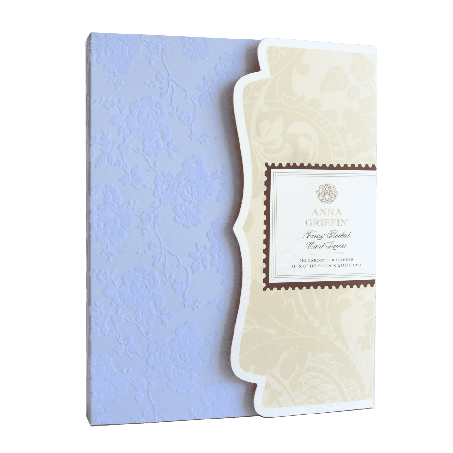 a blue and white book with a label on it.