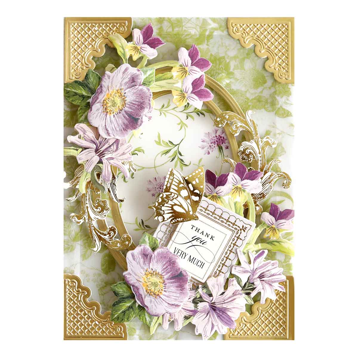Purple Wildflower Vellum Jacket for Wedding Invitation (10 Pack