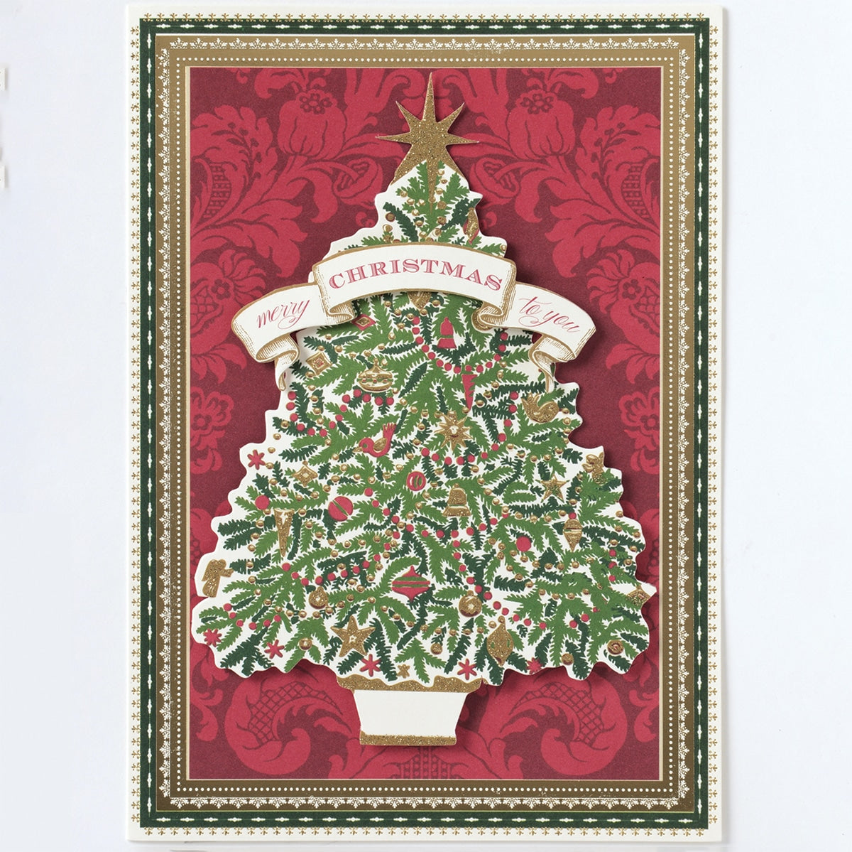 A Yuletide Tree Boxed Card with a Christmas tree on it.