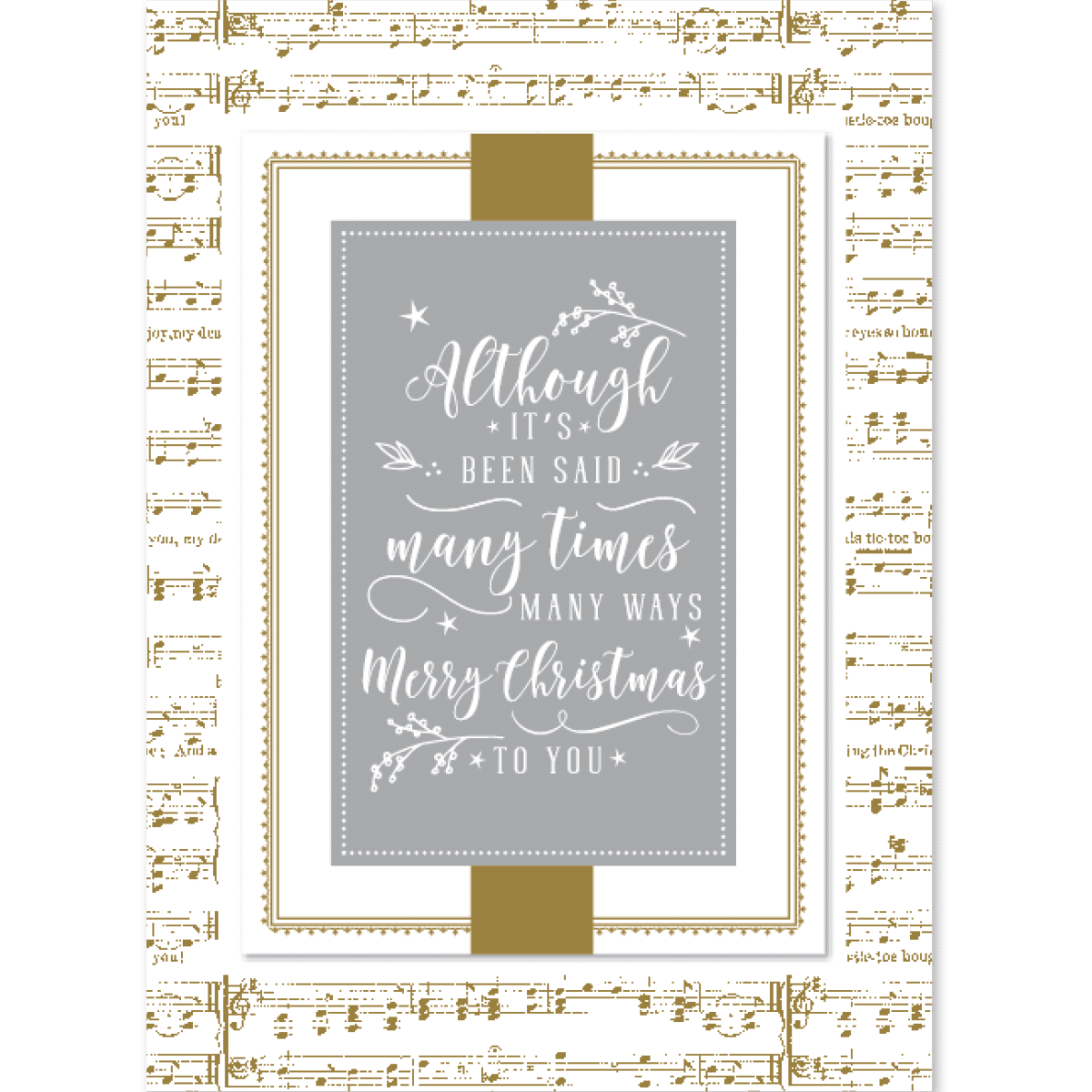 a christmas card with a quote on it.