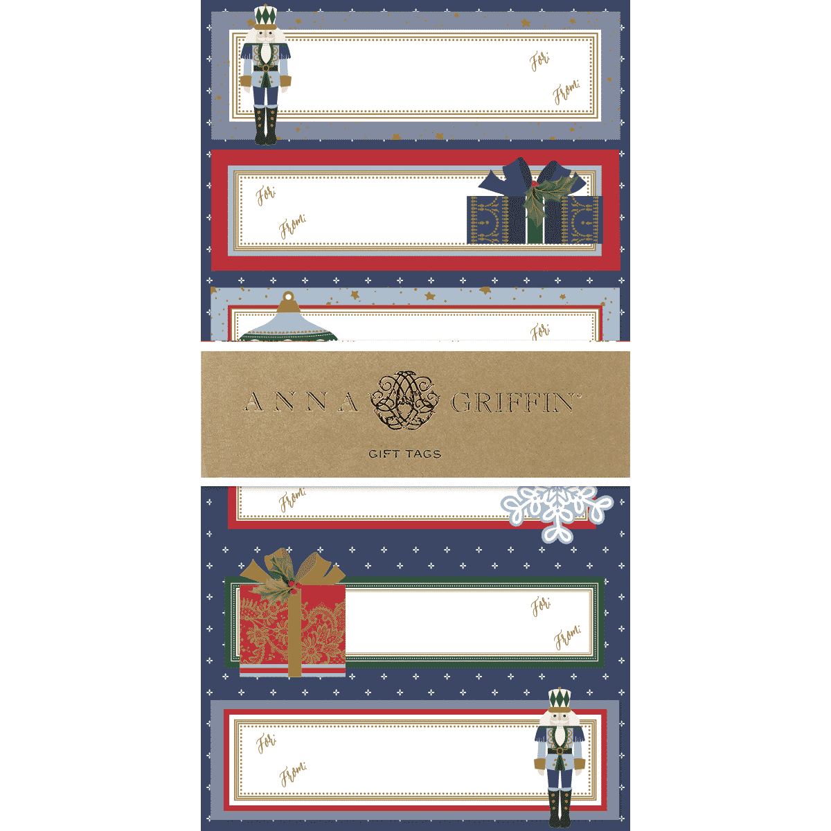 a set of three christmas gift tags.