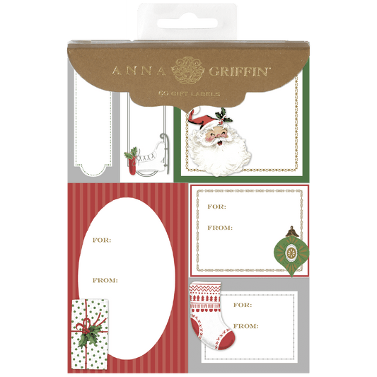 a christmas card with a santa clause on it.