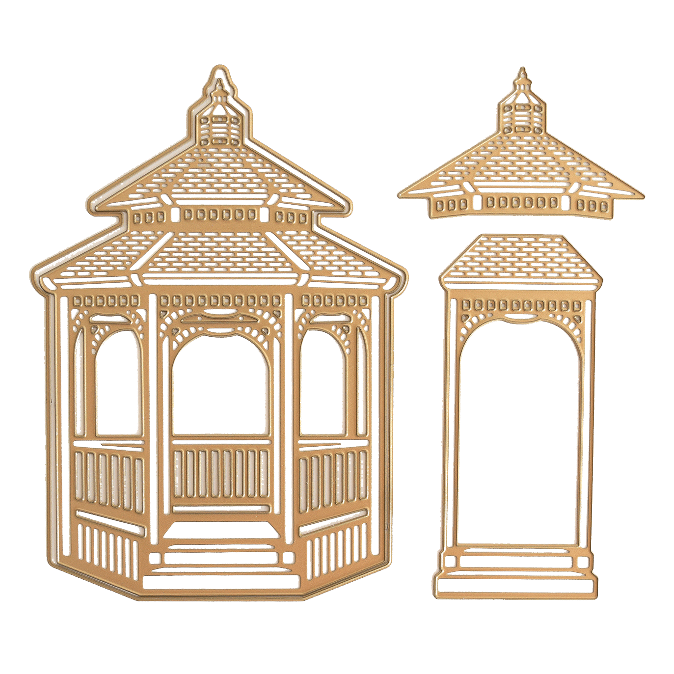 a drawing of a gazebo and a pagoda.