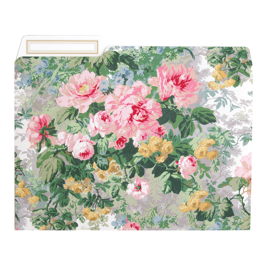 a clipboard with flowers on a green background.