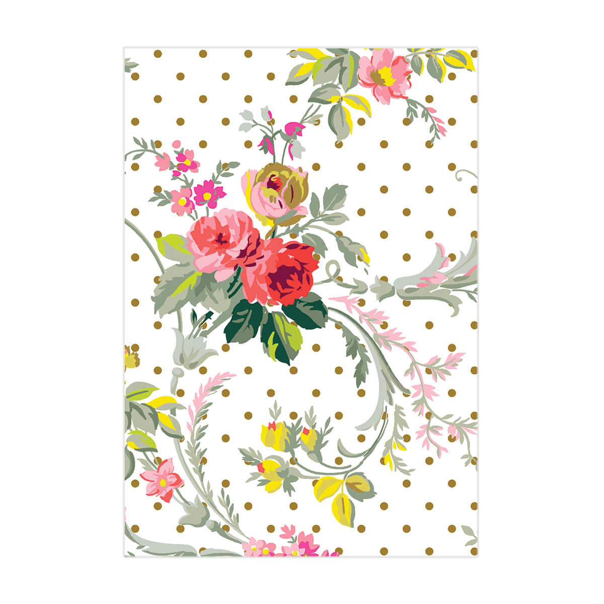 a card with a floral design on it.