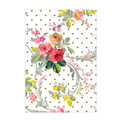 a card with a floral design on it.