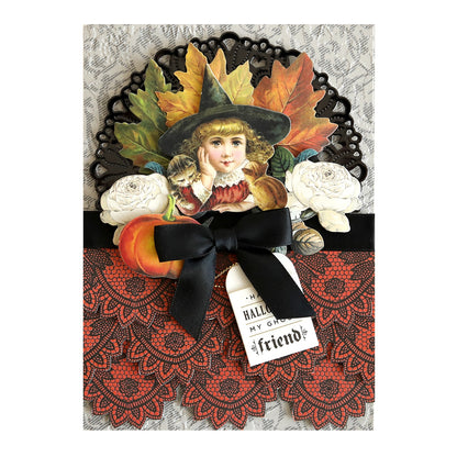 A close up of a Halloween Doublesided 12x12 Cardstock.