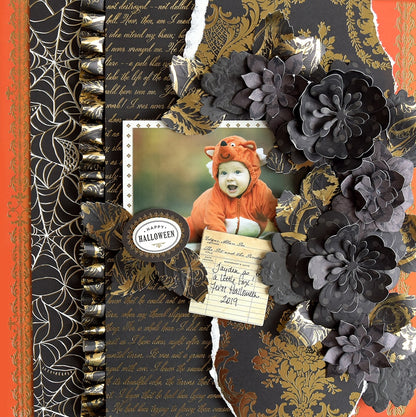 a scrapbook with a picture of a bear on it.