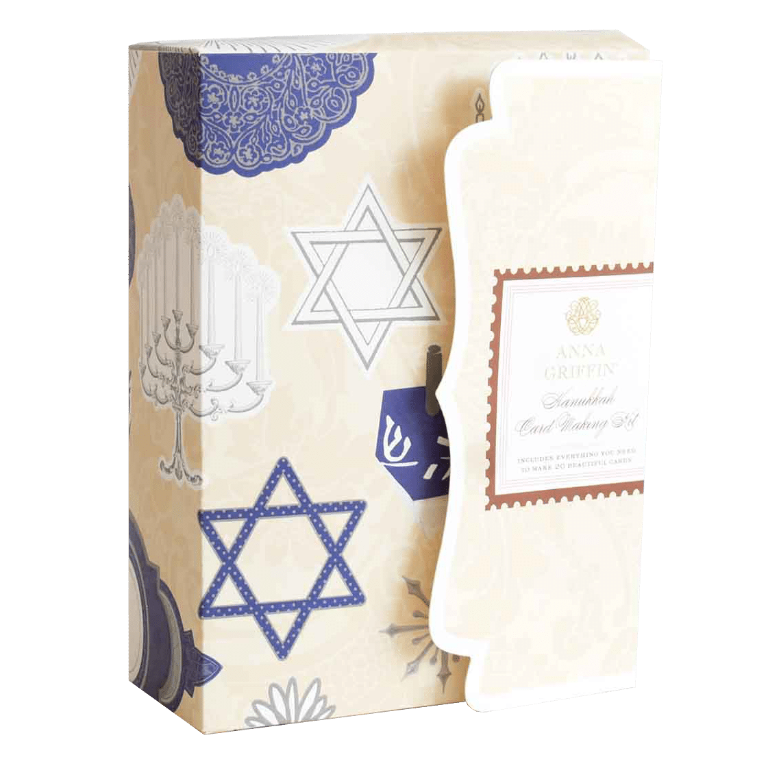 a box with a jewish themed design on it.