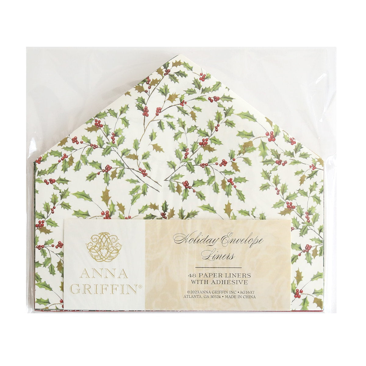 Anna griffin holiday envelope liners.