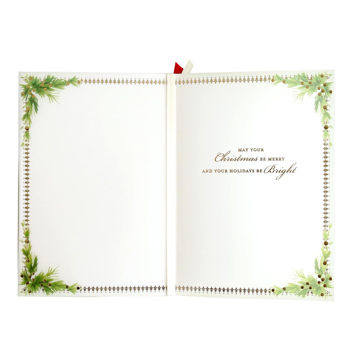 a Holiday Vellum Card Sentiment Inserts with Foil with a christmas tree on it.