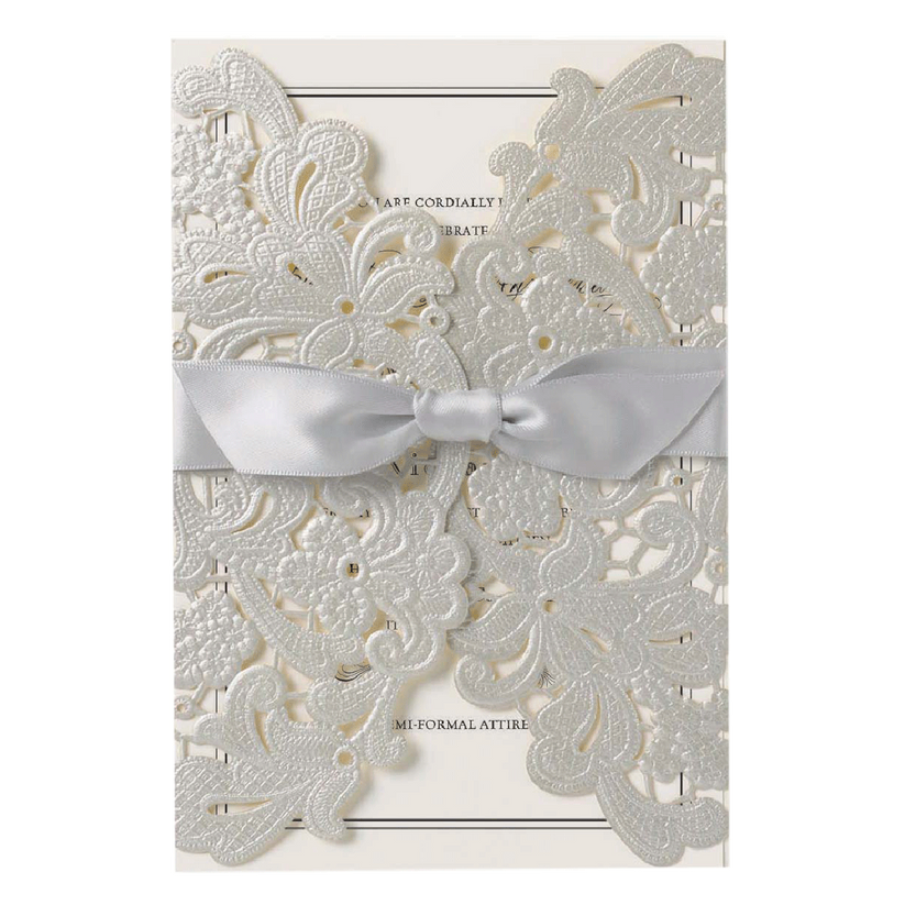 Silver Embossed Lace Gatefold 10 pack – Anna Griffin Inc.
