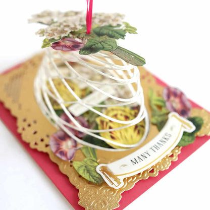a close up of a card with a candle.