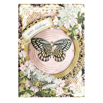 a card with a picture of a butterfly on it.