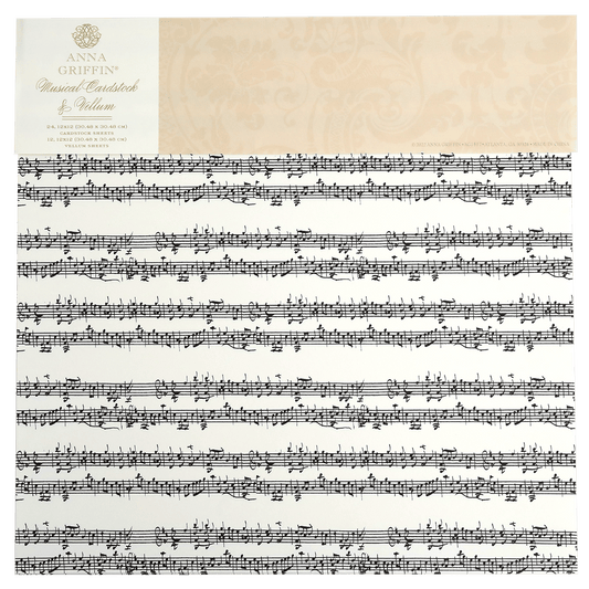 a sheet of music paper with musical notes on it.