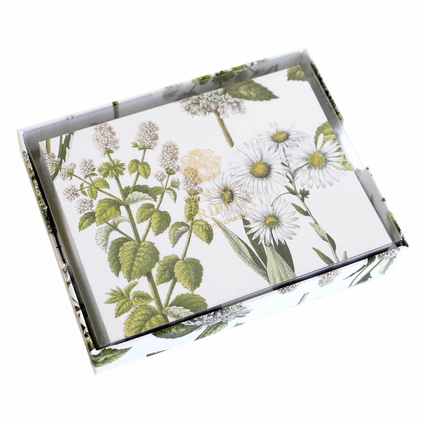 a box with a picture of flowers on it.