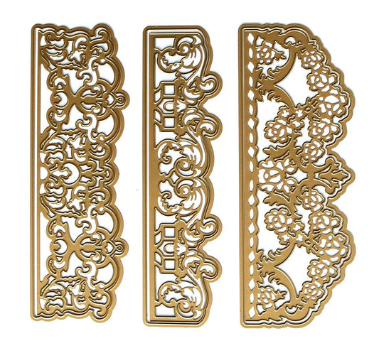 a pair of laser cutouts with intricate designs.