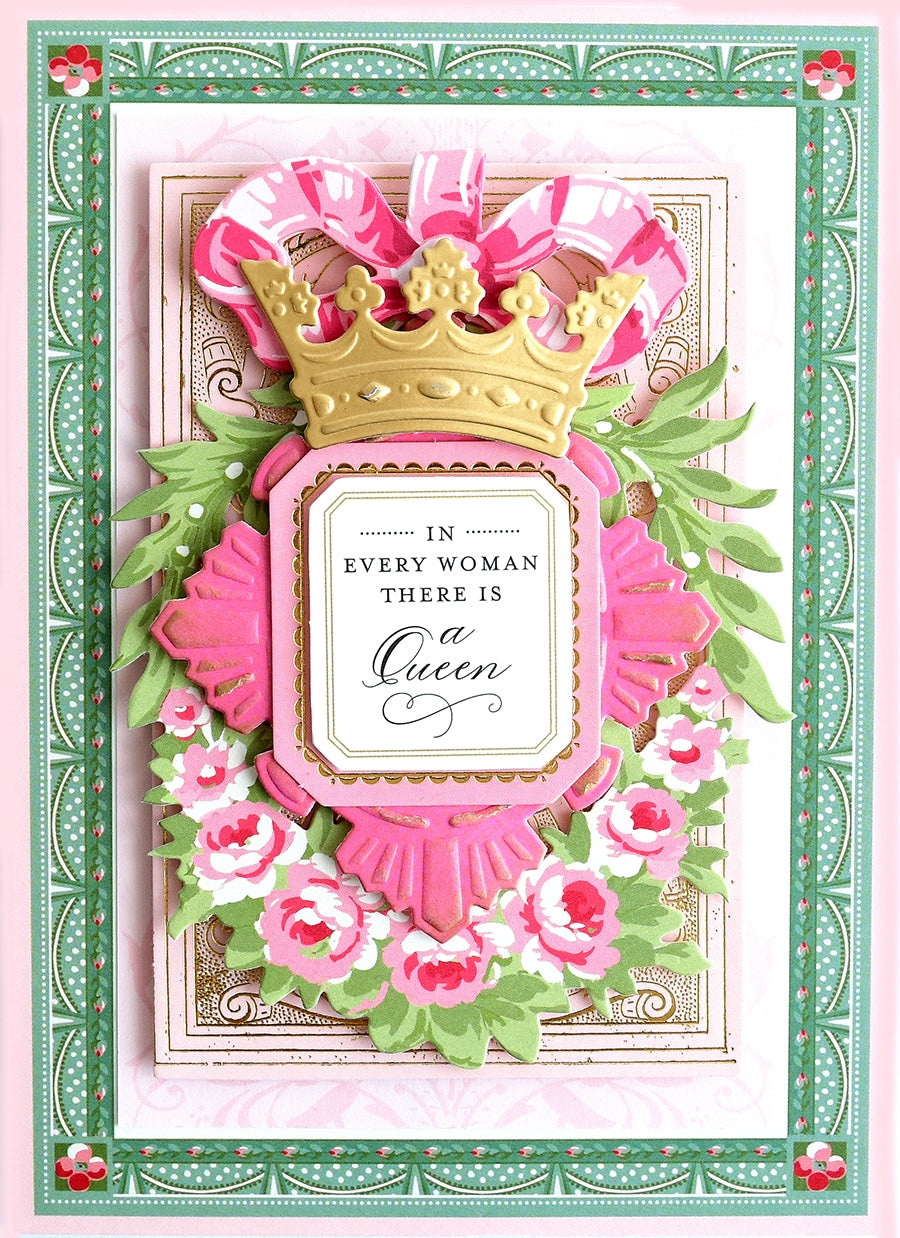 a card with a crown on top of it.
