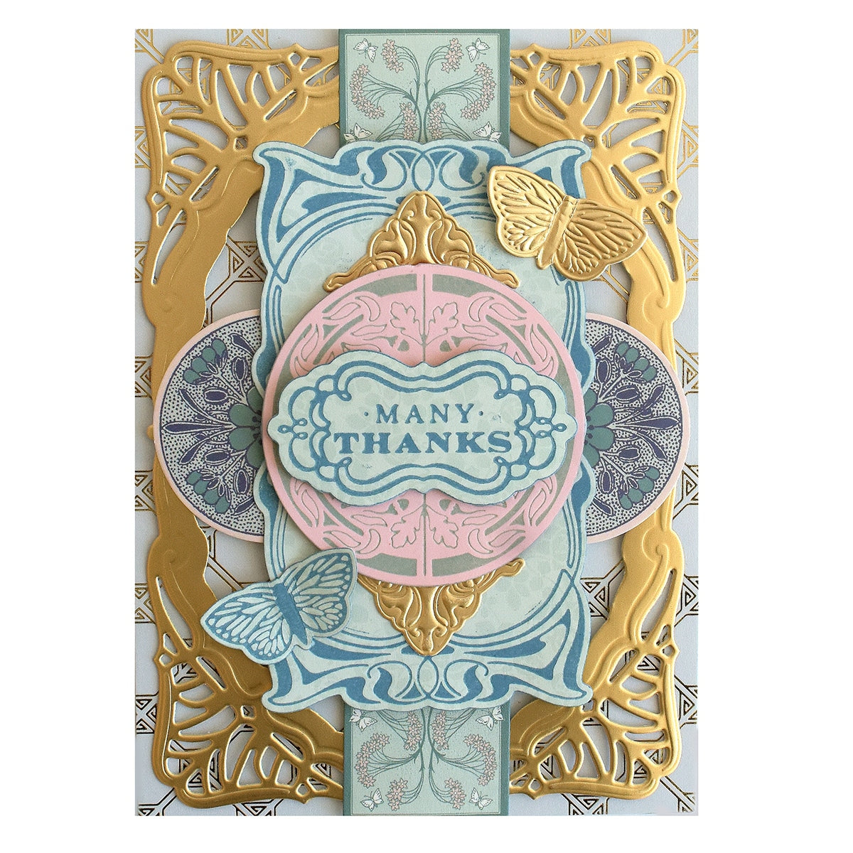 a card with a thank message on it.