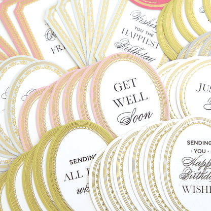 a close up of a bunch of cards on a table.