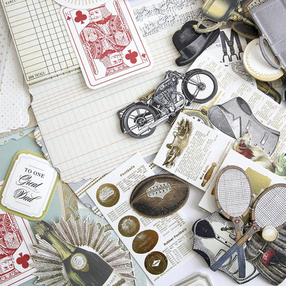 a table topped with lots of different types of items.