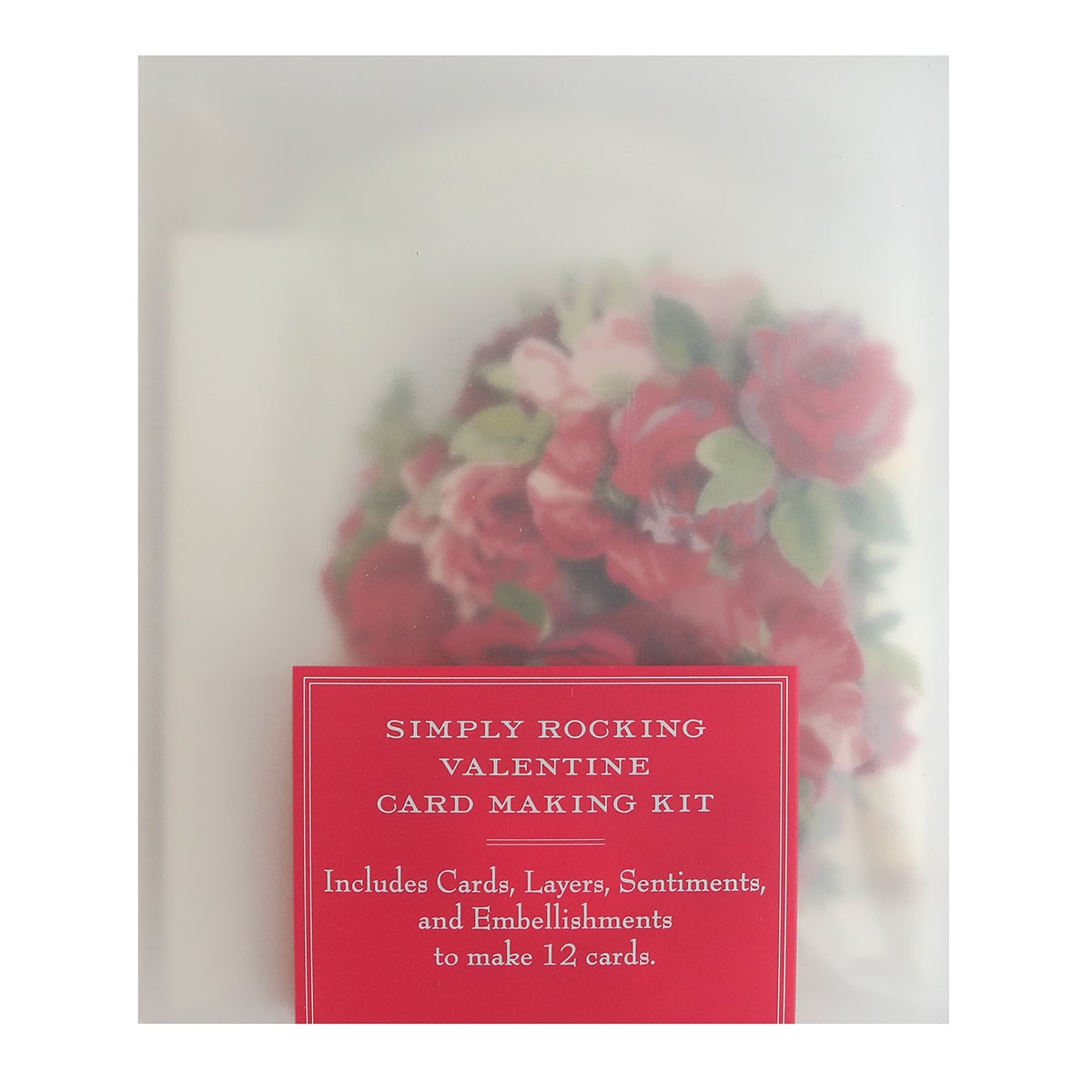 a card making kit with a bouquet of flowers.