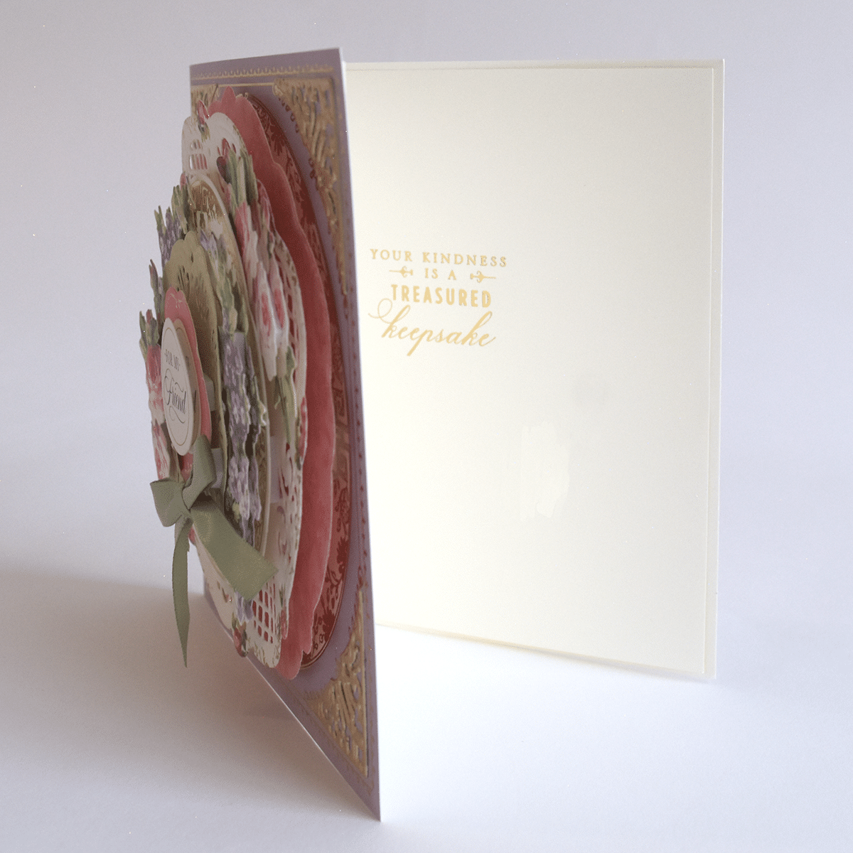 a close up of a card inside of a box.