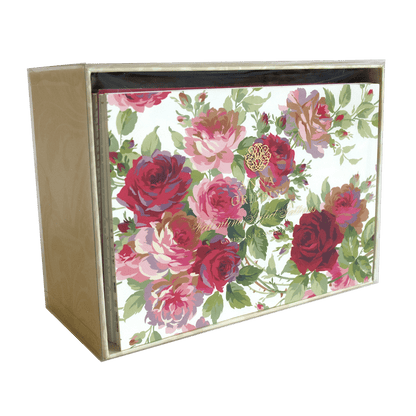 a flowered box with a white background.