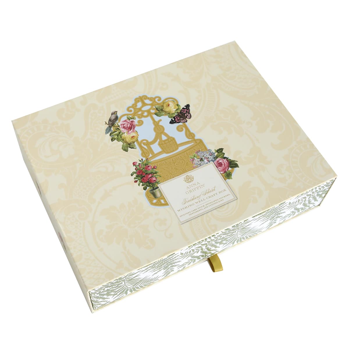A Wishing Well Easel Finishing School Kit with a floral design on it.