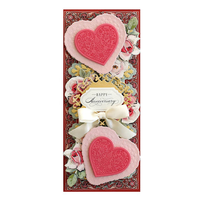 a card with two hearts on it.