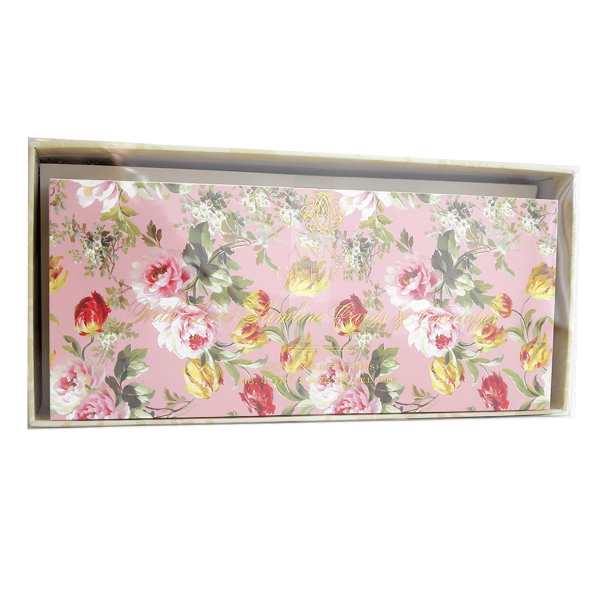 a pink flowered wall hanging with a green background.